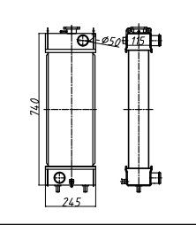 Komatsu PC60-8 Excavator Radiator | Heat Resistant Direct Replacement Unit
