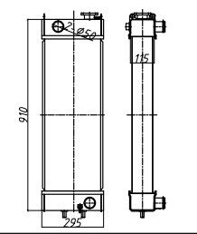 Komatsu PC138 Excavator Radiator | 22B-03-12110 Replacement Cooling Part