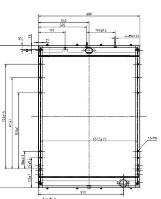 Yutong Bus Diesel Truck Radiators Assembly 1301-04620 All Aluminum Thickening