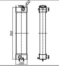 Komatsu PC70-8 Excavator Radiator | Aluminum Replacement Cooling Part