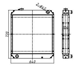 203-03-41112 203-03-41111 Water Tank Radiator Assy For Excavator PC100-3 PC120-3