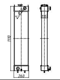 PC120-8 PC130-8 Excavator Radiator 203-03-12221 50mm Caliber