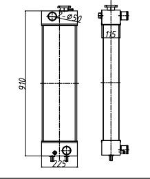 PC138-2 Komatsu Excavator Radiator 225mm Wide 22B-03-13110