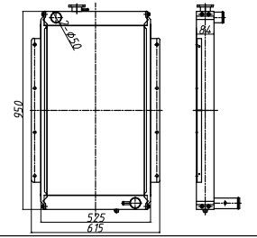 PC200-2 PC200LC-2 Excavator Radiator 205-03-00014 205-03-62412