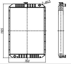 Excavator Parts Water Tank Aluminum Radiator For Komatsu PC210-5