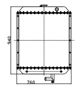 PC270-7 PC220LL-7 PC290-7 Excavator Radiator 206-03-72110 206-03-72111